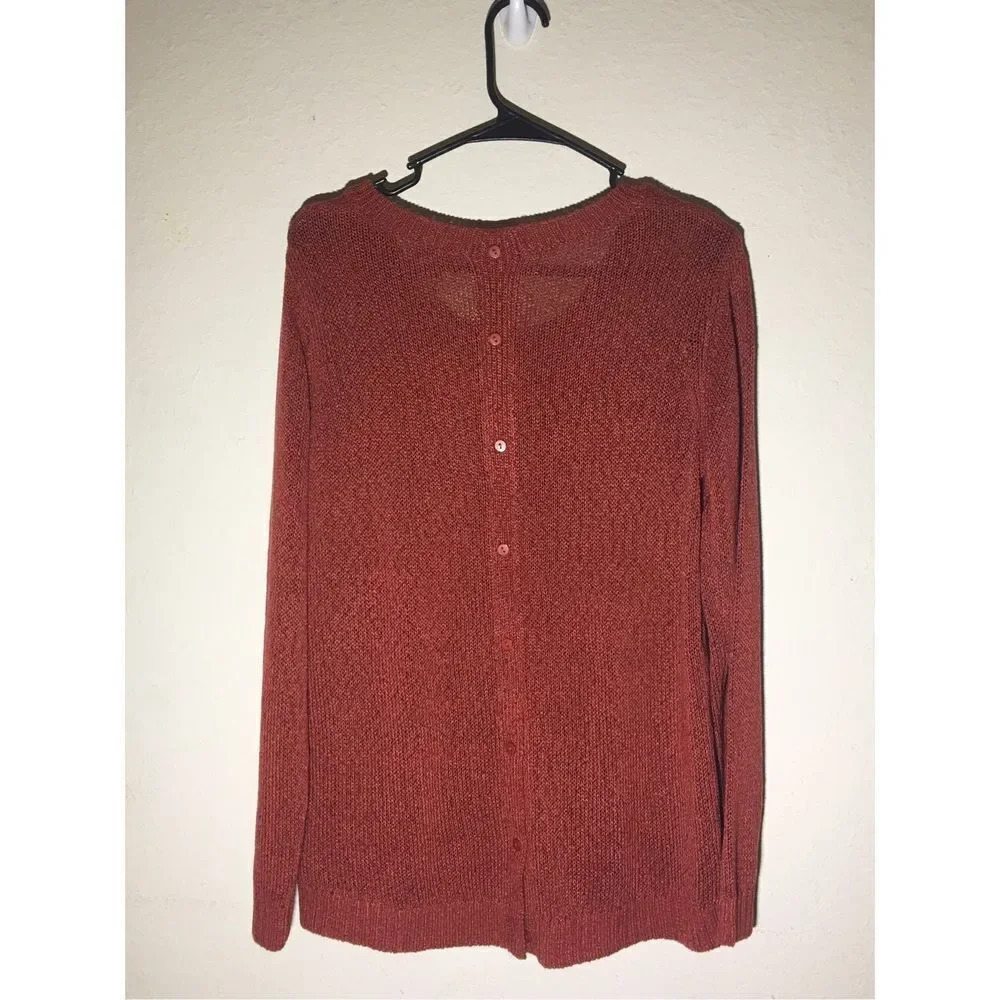 Womens Soft Surroundings Sweater Size Small Transitional Spring Fall Rust Color - Picture 2 of 2